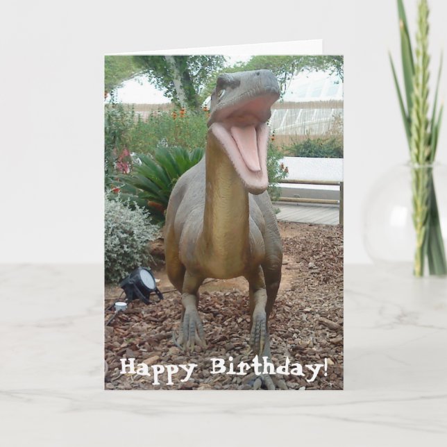 Tarjeta de felicitaciones a los dinosaurios de Vel (Anverso)