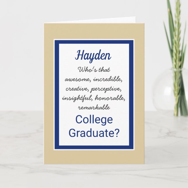 Tarjeta de felicitaciones a los graduados universi (Anverso)