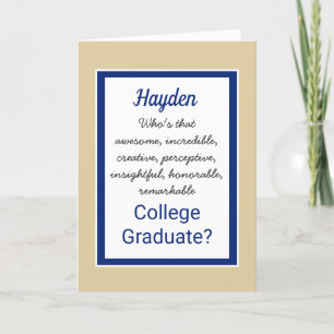 Tarjeta de felicitaciones a los graduados universi