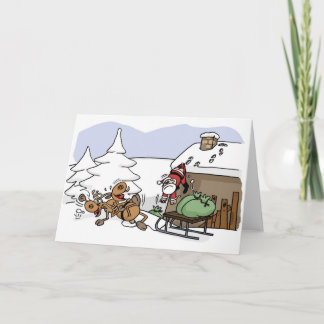 Tarjeta de felicitaciones a los Navidades de Santa