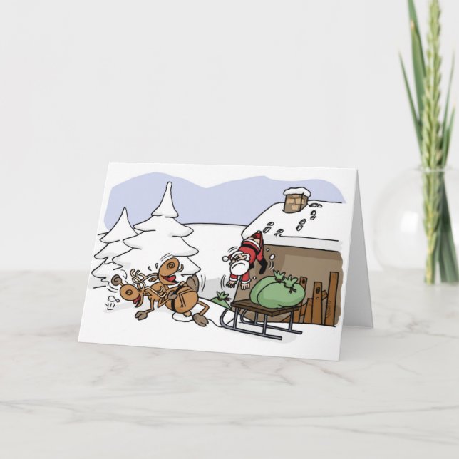 Tarjeta de felicitaciones a los Navidades de Santa (Anverso)