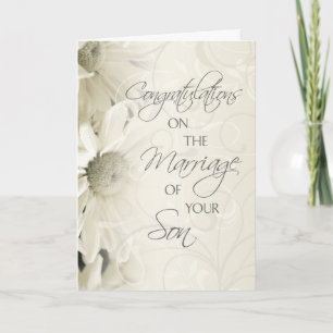 Tarjeta de felicitaciones a los padres del Boda Gr