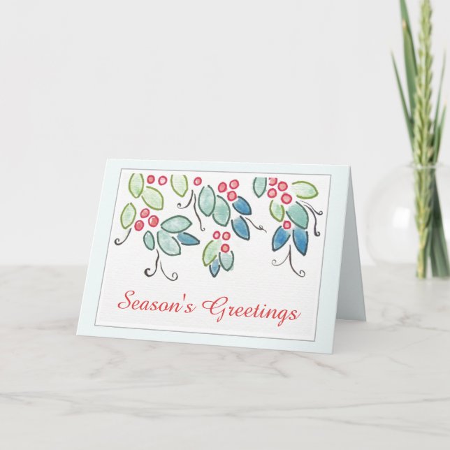 Tarjeta de felicitaciones a Navidades de temporada (Anverso)