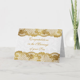 Tarjeta de felicitaciones a padres de novia