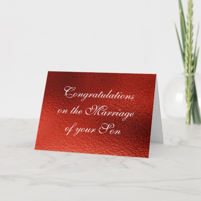Tarjeta de felicitaciones a padres de novia (Anverso)