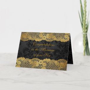 Tarjeta de felicitaciones a padres de novia