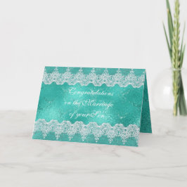 Tarjeta de felicitaciones a padres de novia