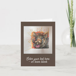 Tarjeta de felicitaciones a Warthog de Chortling p