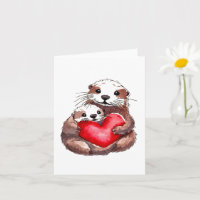 Tarjeta de Felicitaciones Adorablemente Nutria