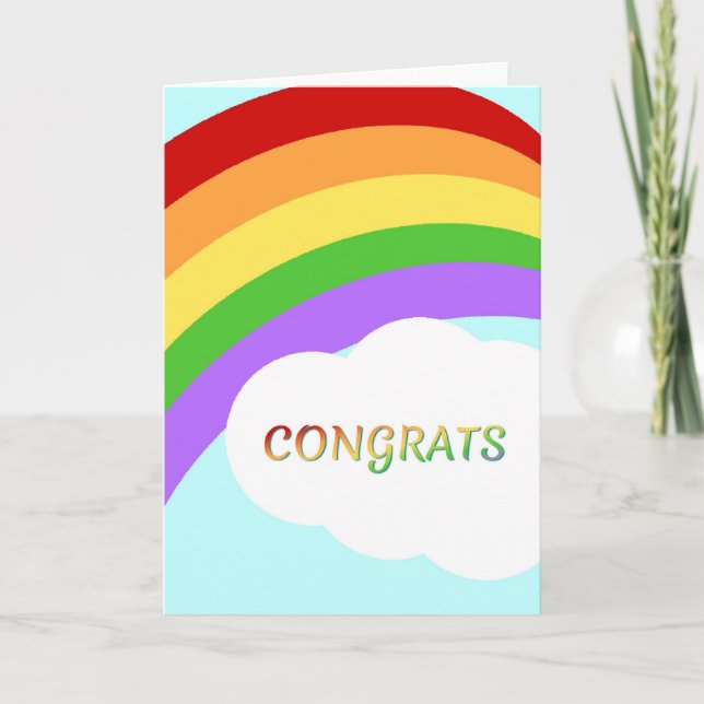 Tarjeta de felicitaciones al arco iris (Anverso)