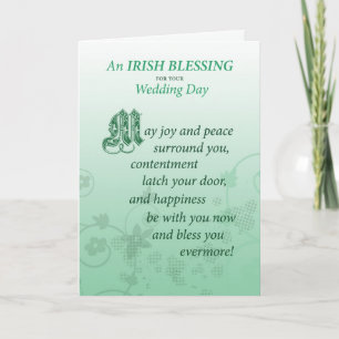 Tarjeta de felicitaciones al Boda irlandés Blessin