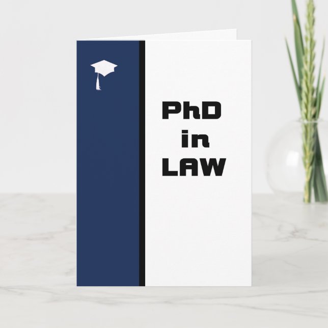 Tarjeta de felicitaciones al doctorado en Derecho (Anverso)