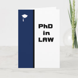 Tarjeta de felicitaciones al doctorado en Derecho