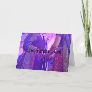 Tarjeta de felicitaciones al matrimonio hindú