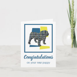 Tarjeta de felicitaciones al perro de Bulldog de p