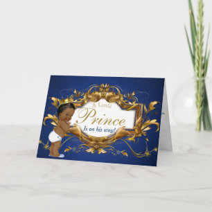 Tarjeta de felicitaciones al príncipe africano rea