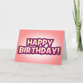 Tarjeta de felicitaciones amelocotonada del feliz