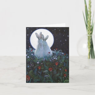 Tarjeta de felicitaciones - bajo claro de luna