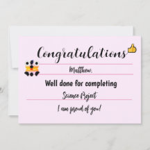 Tarjeta de felicitaciones con cara linda - rosa