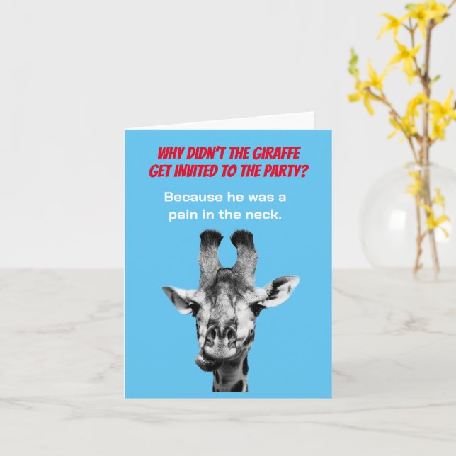 Tarjeta de Felicitaciones con Chiste Divertido de  (flor amarilla)