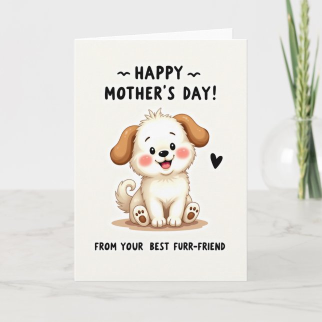 Tarjeta de Felicitaciones de Amor de Cachorro Feli (Anverso)