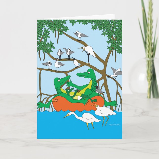 Tarjeta de felicitaciones de Baby Gator (Anverso)