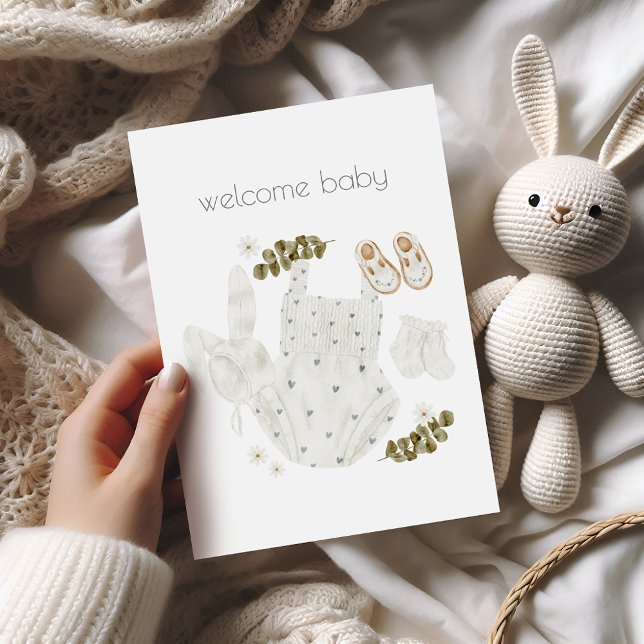 Tarjeta de felicitaciones de Bebé Muchacha Boho (Subido por el creador)