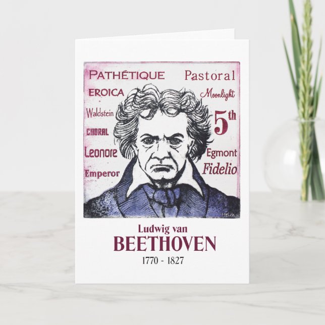 Tarjeta de felicitaciones de Beethoven (Anverso)