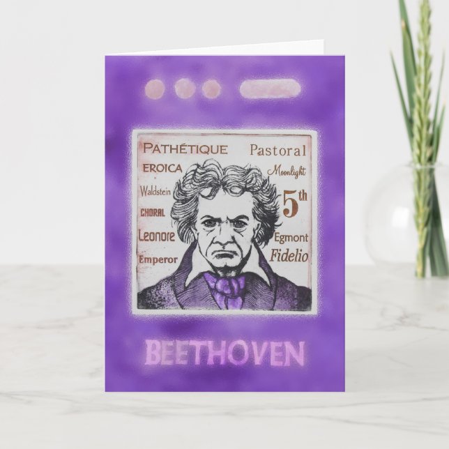 Tarjeta de felicitaciones de BEETHOVEN (Anverso)