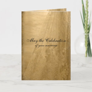 Tarjeta de felicitaciones de bodas de vintage