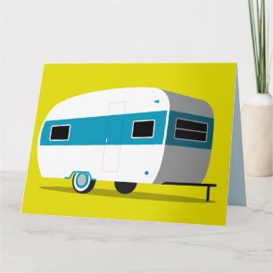 TARJETA DE FELICITACIONES DE BODAS PARA CAMPER RET