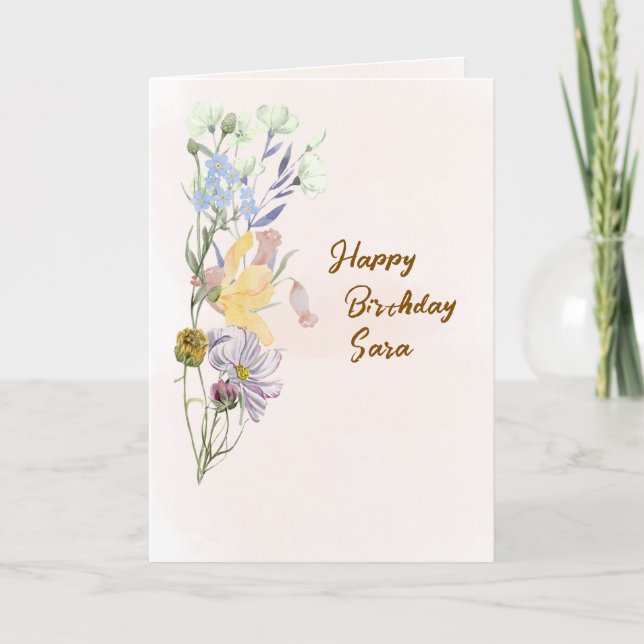 Tarjeta de Felicitaciones de Cumpleaños  (Anverso)