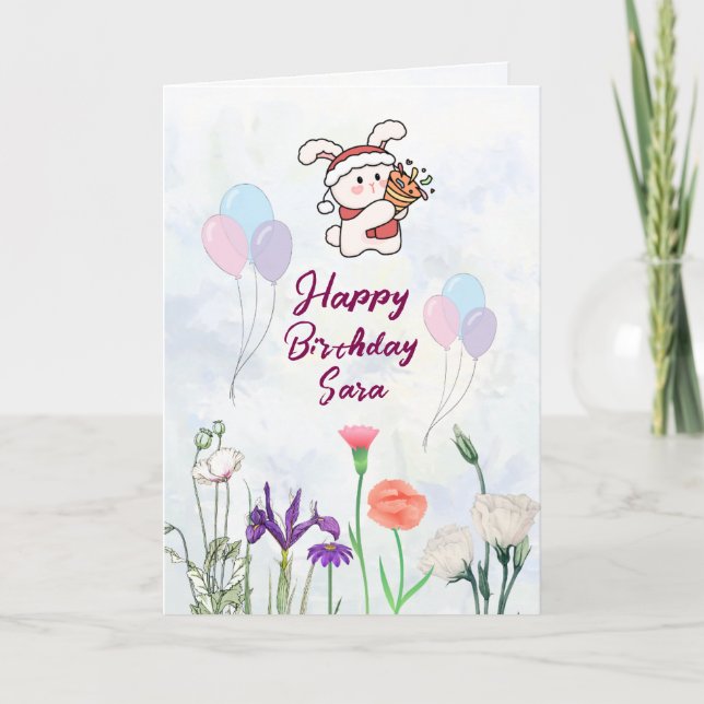 Tarjeta de Felicitaciones de Cumpleaños  (Anverso)