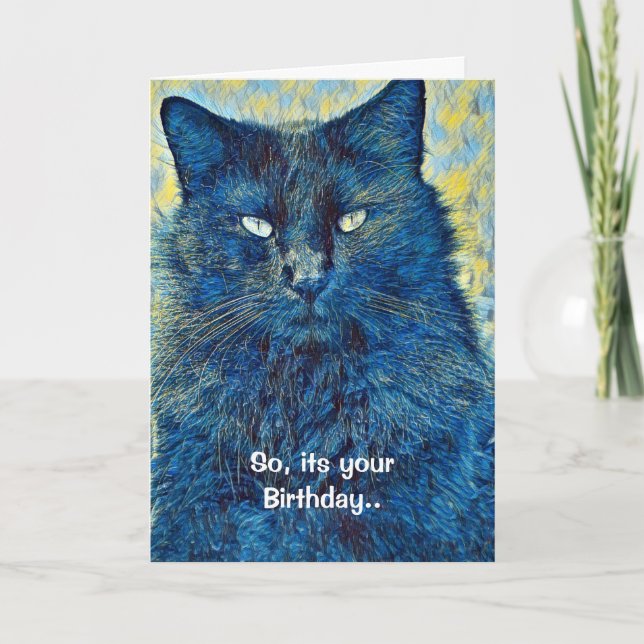 Tarjeta de felicitaciones de cumpleaños de Artsy C (Anverso)