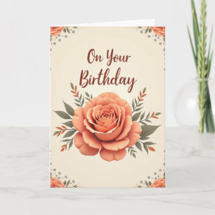 Tarjeta de Felicitaciones de Cumpleaños Elegante