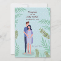 Tarjeta De Felicitaciones De Embarazo Pronto