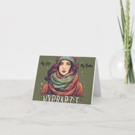 Tarjeta de felicitaciones de expresiones dobladas