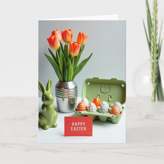 Tarjeta de Felicitaciones de Flor de Primavera (Anverso)
