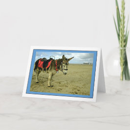 Tarjeta de felicitaciones de fotos de Donkey