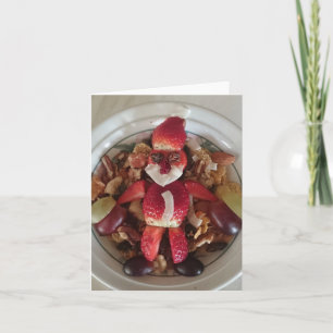 Tarjeta de felicitaciones de Fruity Santa
