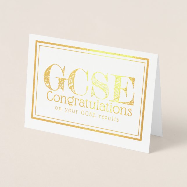 Tarjeta de felicitaciones de GCSE (Anverso)