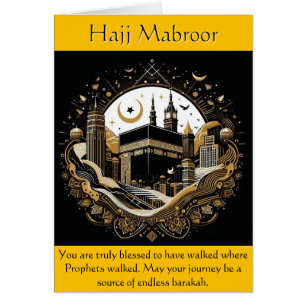 Tarjeta de felicitaciones de Hajj