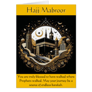 Tarjeta de felicitaciones de Hajj