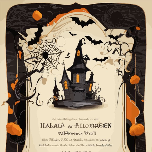 Tarjeta de felicitaciones de Halloween (Halloween Invitation Card)