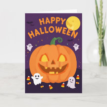 Tarjeta de Felicitaciones de Halloween Espeluznant