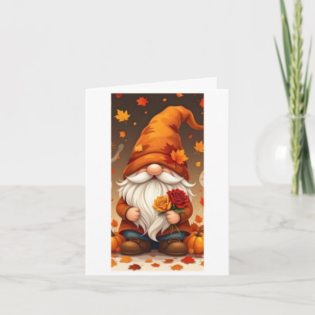 tarjeta de felicitaciones de halloween y otoño (Anverso)