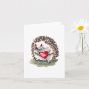 Tarjeta de felicitaciones de Hearty Hedgehog