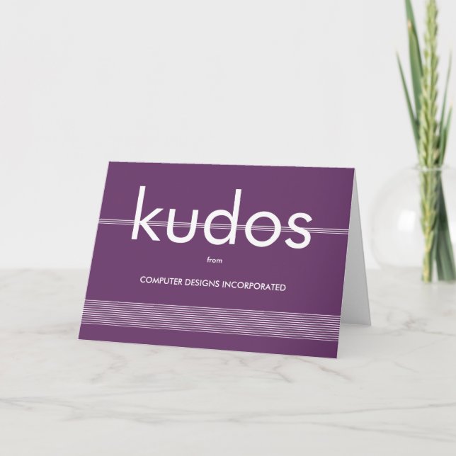 Tarjeta de felicitaciones de Kudos (Anverso)
