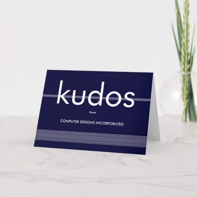 Tarjeta de felicitaciones de Kudos (Anverso)