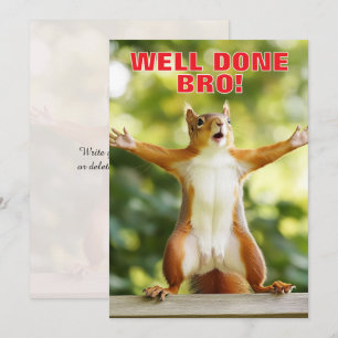 Tarjeta de Felicitaciones de la Ardilla Traviesa